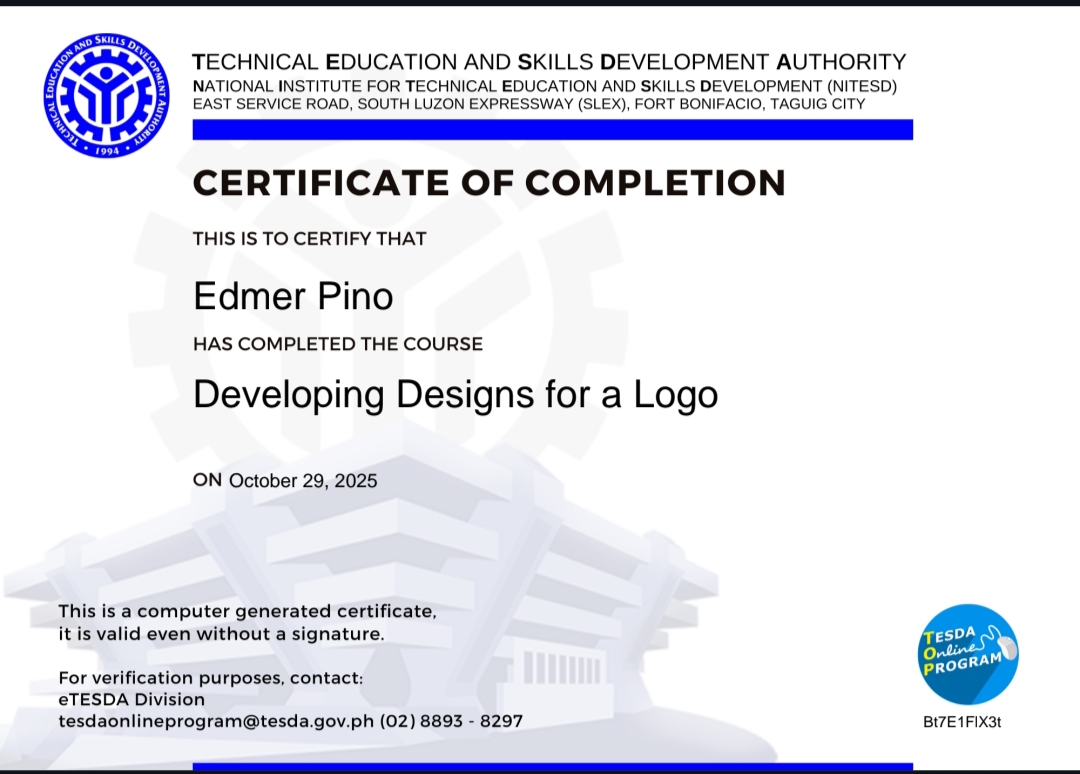 Application Certificate